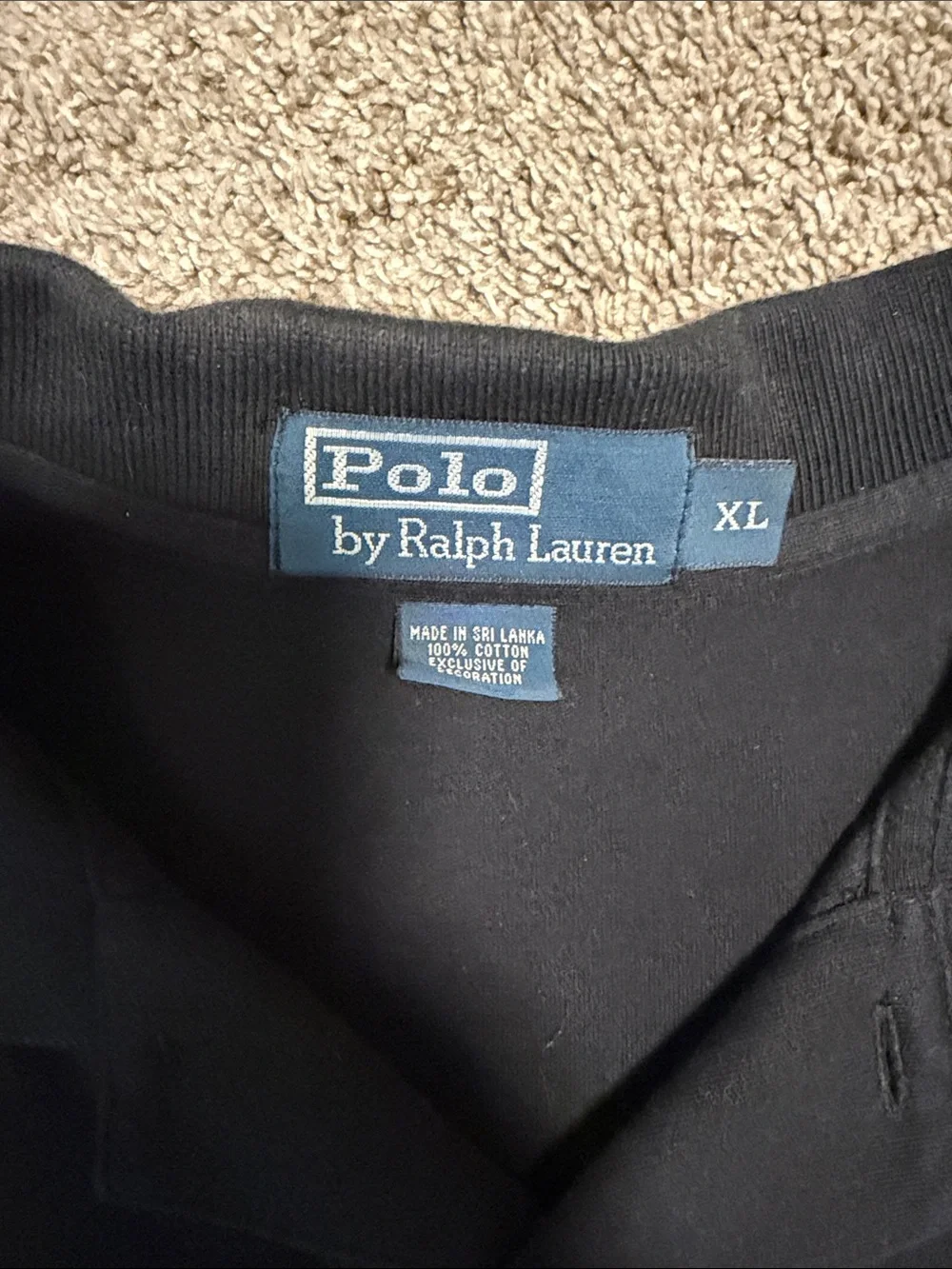 Polo by Ralph Lauren Black Short-Sleeve Polo with Red Pony